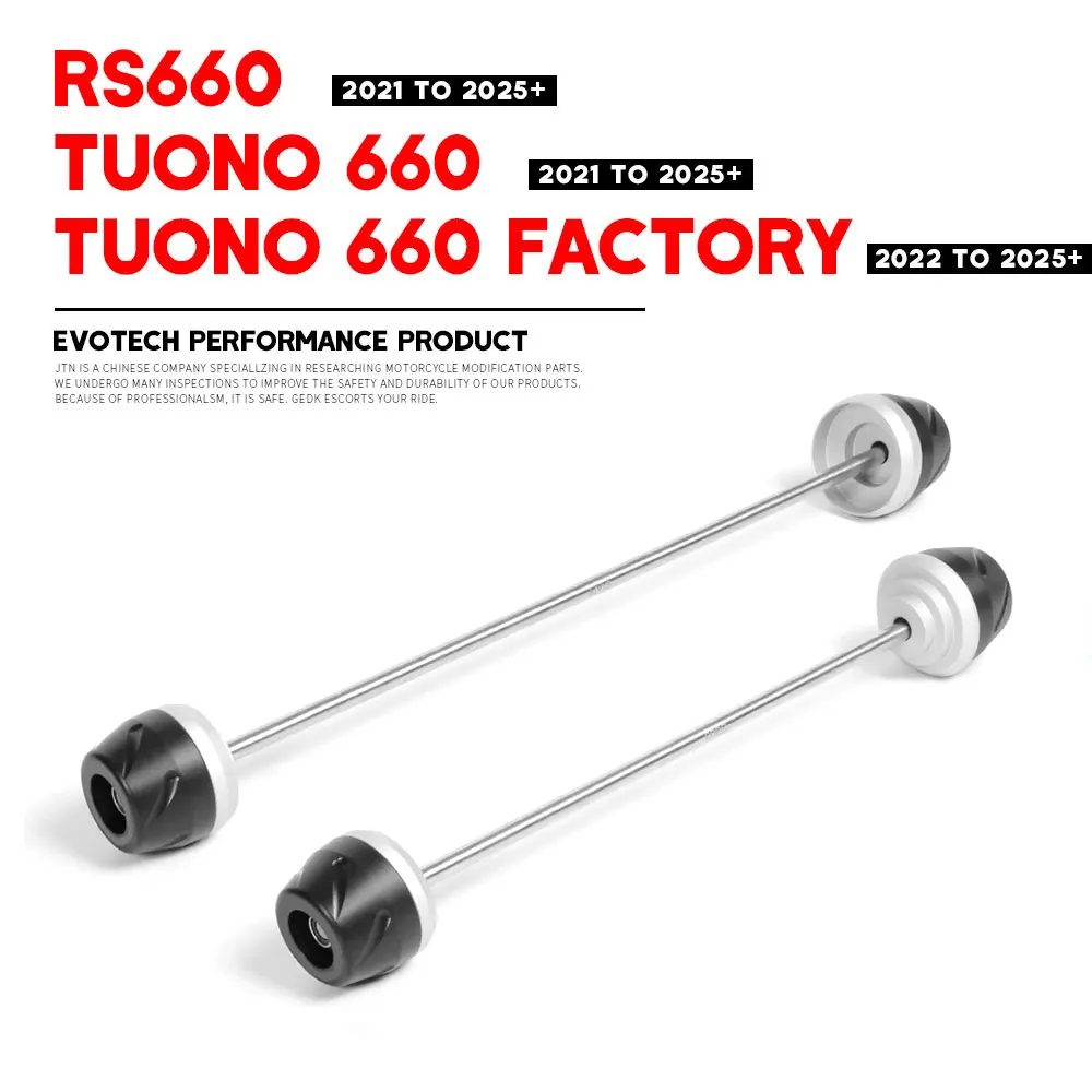

EVO Spindle Bobbins Kit For APRILIA RS660 TUONO 660 2021-2025 + Motorcycle Front Rear Axle Fork Crash Slider Accessories