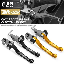 For SUZUKI DRZ400 2000-2017 2016 2015 CNC Aluminum Motorcoss Pit Dirt Bike Pivot Foldable Brake Clutch Levers With LOGO DRZ400