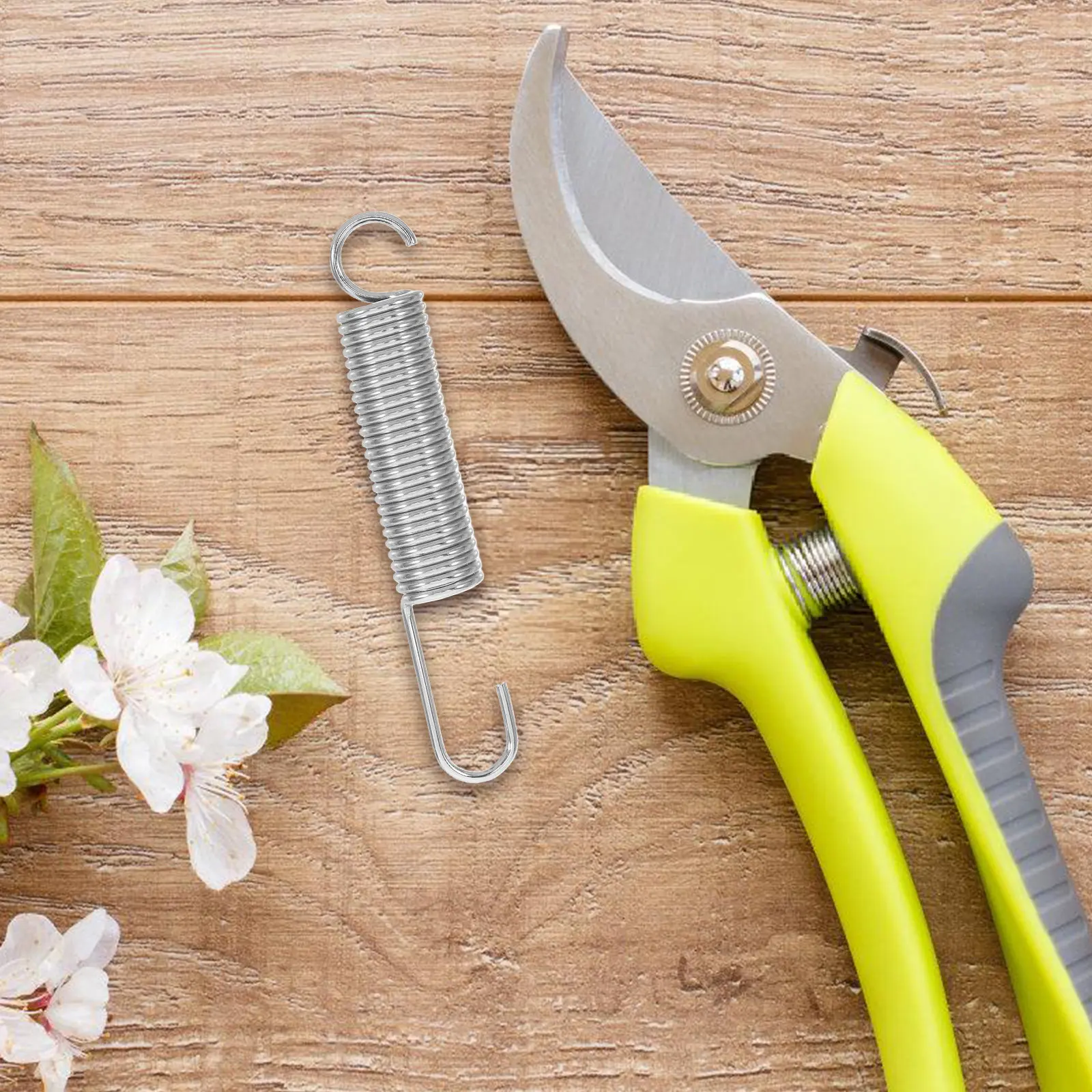 

10 шт. сменных пружинных двойных крючков для секаторов, запчасти из нержавеющей стали для садовых инструментов, для обрезки деревьев и кустарников