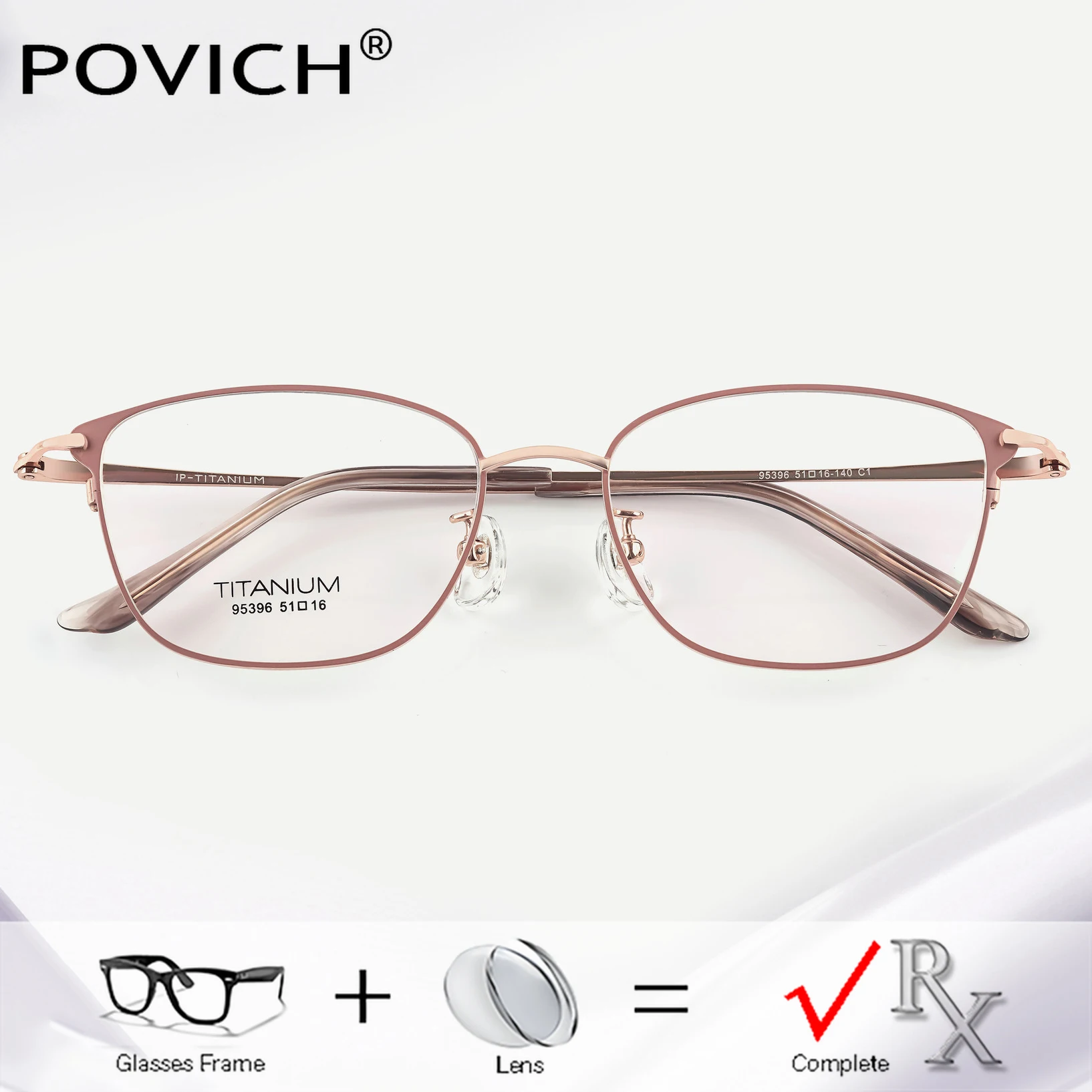 

Women New Design Glasses Pure Titanium Optical Eyewear With Prescription Lenses Myopia Hyperopia Progressive Anti-reflective