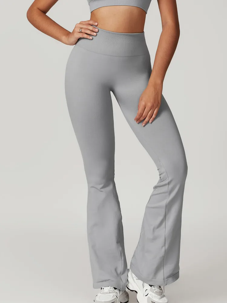 Leggings acampanados cruzados para mujer, pantalones de Yoga, Control de barriga, cintura alta, pantalones de pierna ancha, ropa deportiva para mujer, gimnasio