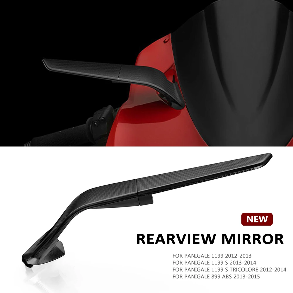 

Motorcycle Mirror Wind Wing Adjustable Rotating Rearview Mirror For Ducati Panigale 1199 S Tricolore PANIGALE 899 ABS 2013-2015
