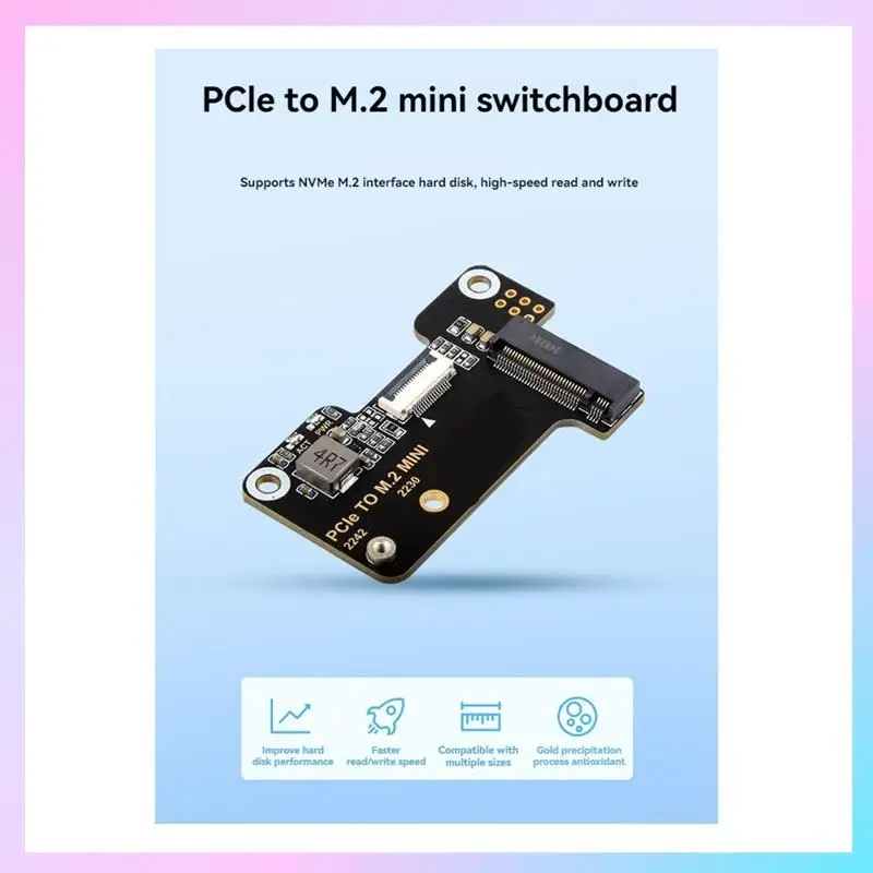 Scheda adattatore AB25 per Raspberry Pi5 Pcie a M.2 MINI Supporto Protocollo Nvme Interfaccia M.2 Dischi rigidi