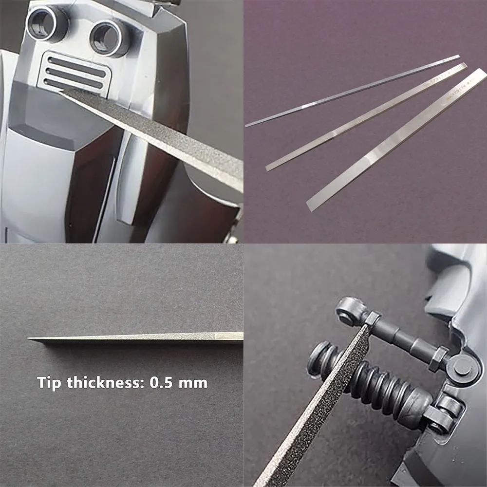 Argofile 2/5/10mm DT Diamond Taper File 0.5mm Ultra Thin Tip #240-#1000 Electroplated Diamond File Jewelry Metal Trimming Tool