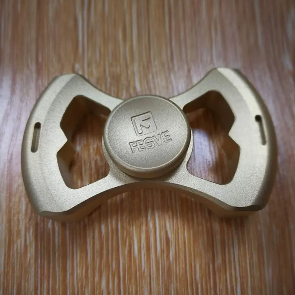 FEGVE EDC Brass Fidget Spinner Anxiety Toys Two-Bladed Fidget Spinner Anxiety Relief Gadgets Fidget Toys Adults