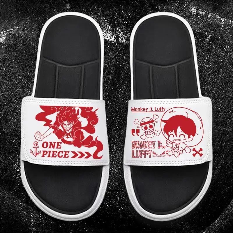 Die Cartoon-Hausschuhe „One Piece Monkey D. Luffy Roronoa Zoro“ sind weiche und bequeme Flip-Flops, die man im Sommer außerhalb des Hauses tragen kann. – Detail 7