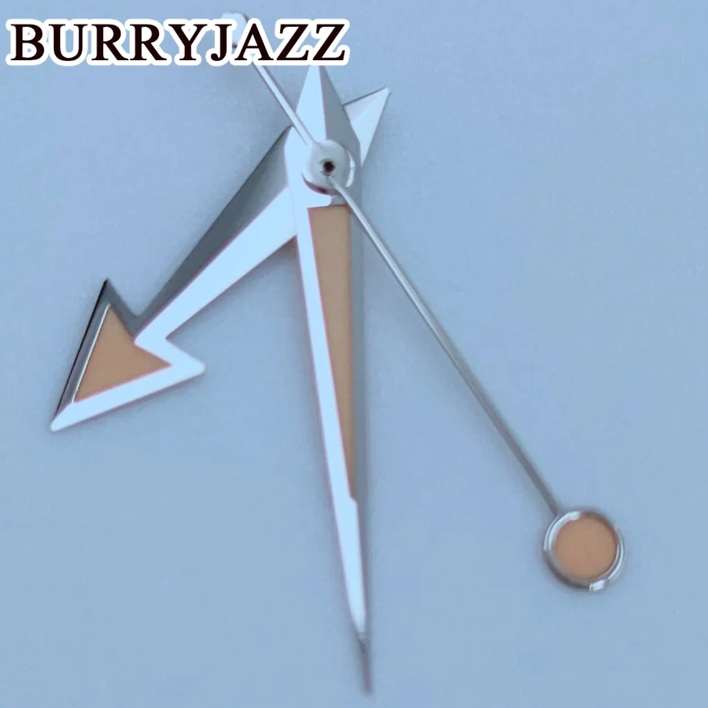 BURRYJAZZ NH35 NH36 NH38 7S26 7S36 4R35 4R36 Watch Hands Silver Orange Hands Green Luminous