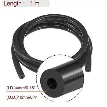 3mm厚車真空矽膠軟管,通用內徑3/5/4/6/8/10/12/14mm,賽車級管路,黑色/紅色,1米 8 最佳銷售 汽車軟管 - №1