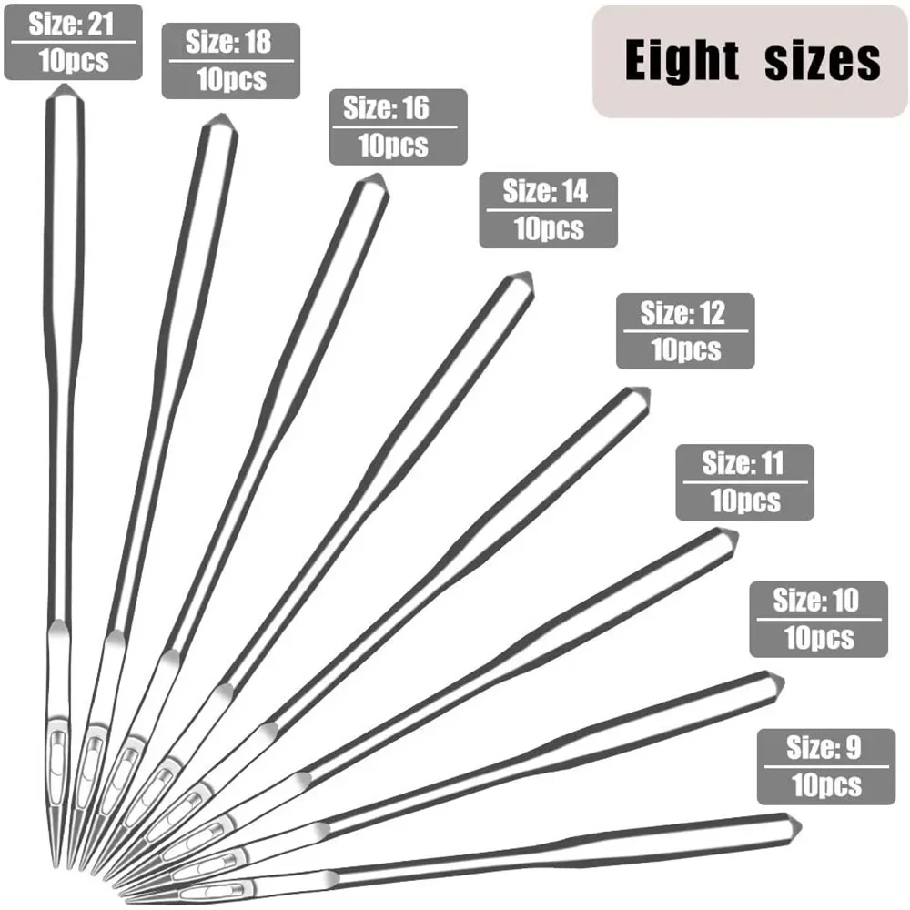 10pcs/lot Multi Size Available Sewing Needles Domestic Household Sewing Machine Needles 2022 HAX1 705H 9#,11#,14#,16#,18#