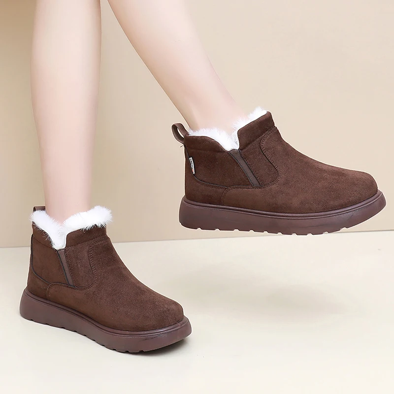 أحذية نسائية قطنية شتوية 2025 دافئة ومريحة للاستخدام الخارجي كاجوال سميكة القاع مضادة للانزلاق ومتينة شحن مجاني #4