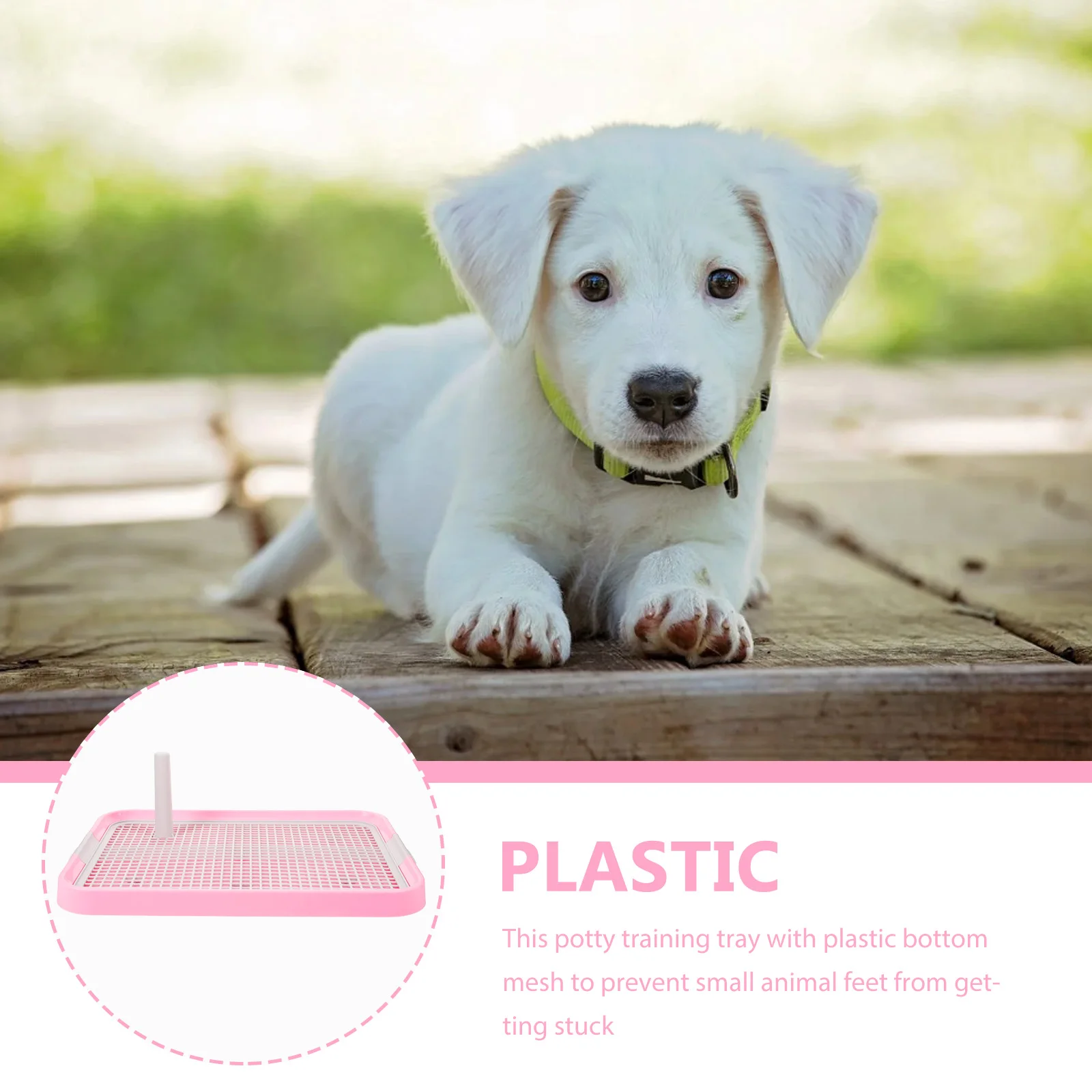 

Dog Toilet Mesh Plastic Puppy Bedpan Pink Easy Clean Anti-slip Potty Training Tray for Small Medium Dogs Indoor Pet Supplies
