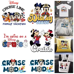 2024 Disney Cruise Mickey Mouse applicazioni di stiratura per toppe di abbigliamento modello di stampa fai da te adesivi per trasferimenti di calore per i vestiti