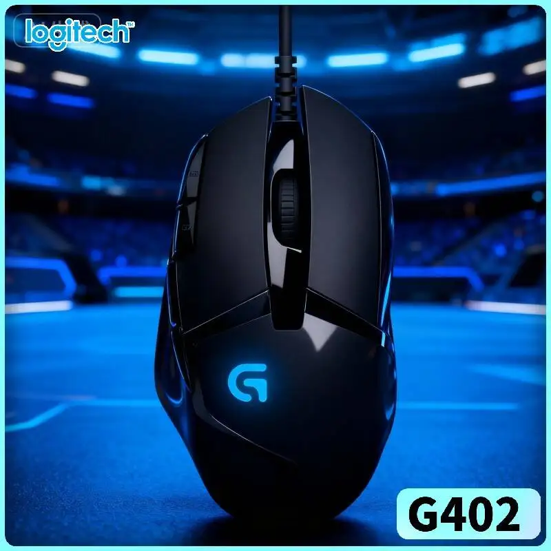 Logitech G402 Wired Gaming Mouse 20M Clicks 32-Bit ARM Processor Anti-Slip Grips for Extended Gaming Sessions