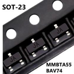 (50pcs) MMBTA55 2H BAV74 JA Switching Diode SOT-23 SMD Crystal Triode PNP