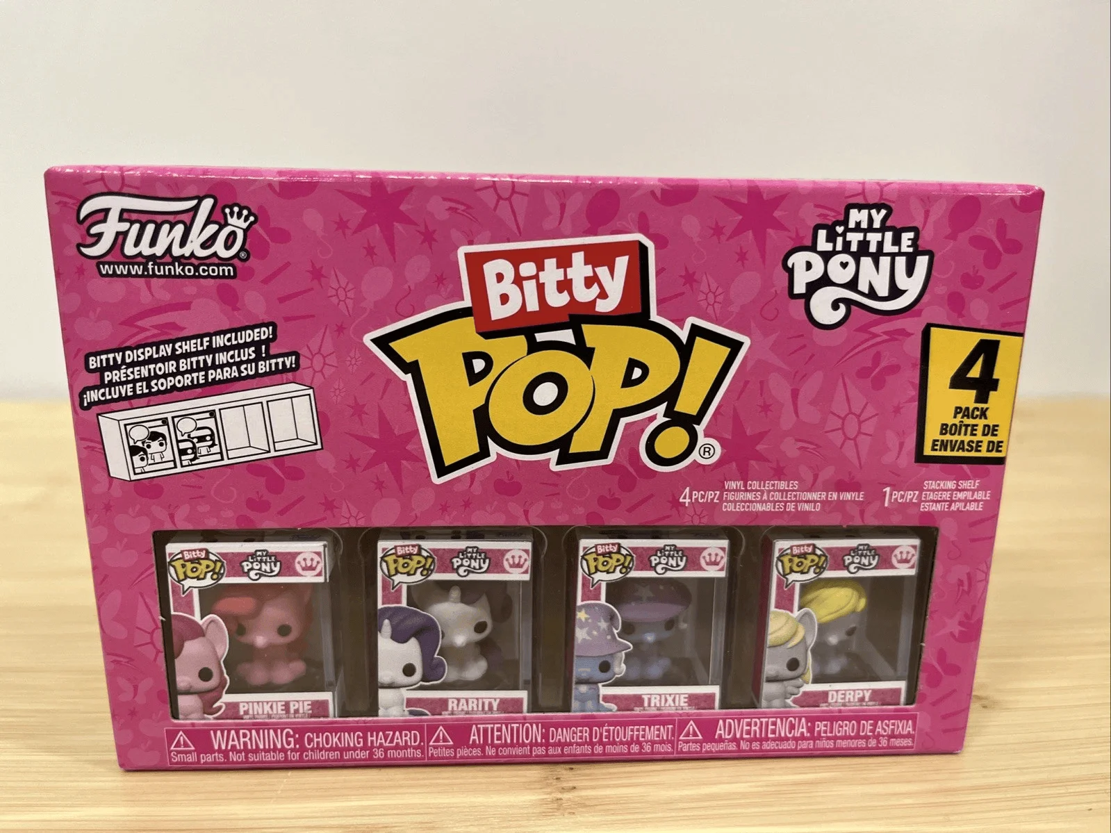 Funko Bitty Pop My Little Pony Pinkie Pie Twilight Sparkle Caja Sorpresa Paquete de 4 Mini Figuras de Acción Coleccionables Modelo Limitado Juguetes Regalos