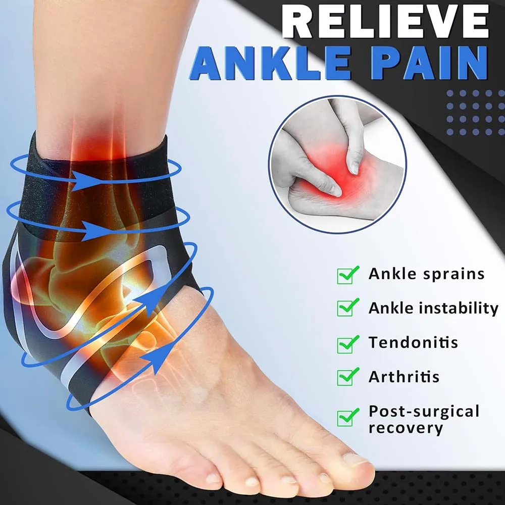 Soporte de tobillo de compresión deportiva, estabilizador de tobillo, correa de alivio del dolor de tendón, envoltura de lesiones de esguince de