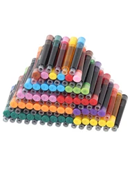 12-36PCS/Set Colourful Ink Sac Fountain Pen Ink Cartridges Refills Ink 3.4mm Refillable Refills Drawing School Office Supplies