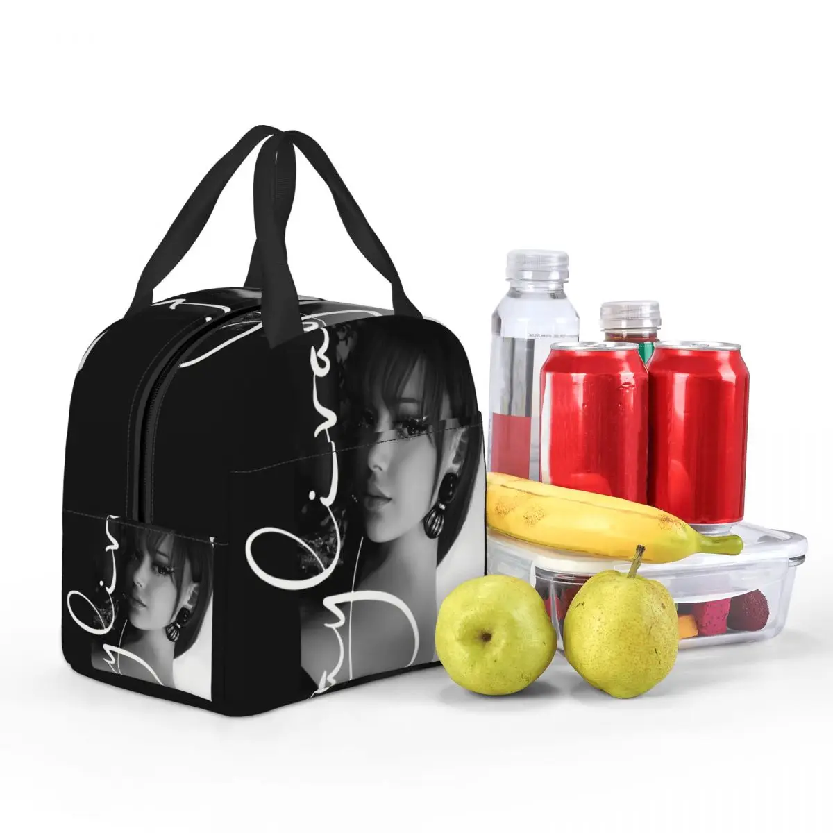 Custom Music Singer Ayliva Insulated Lunch Tote Bag for Women Portable Cooler Thermal Food Lunch Box Kids School Children