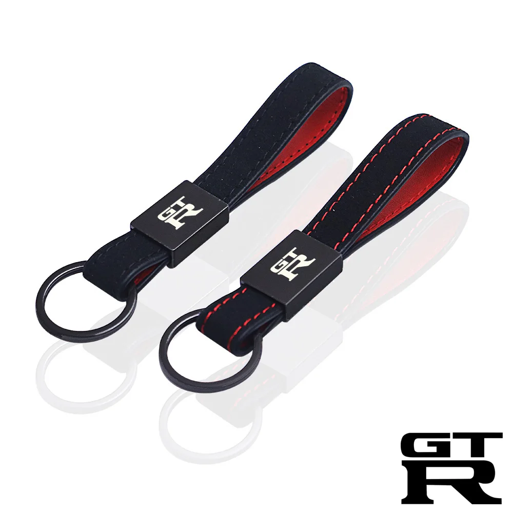 Para nissan gtr GT-R nismo r35 edição premium chaveiro de carro chaveiro de couro acessórios do carro