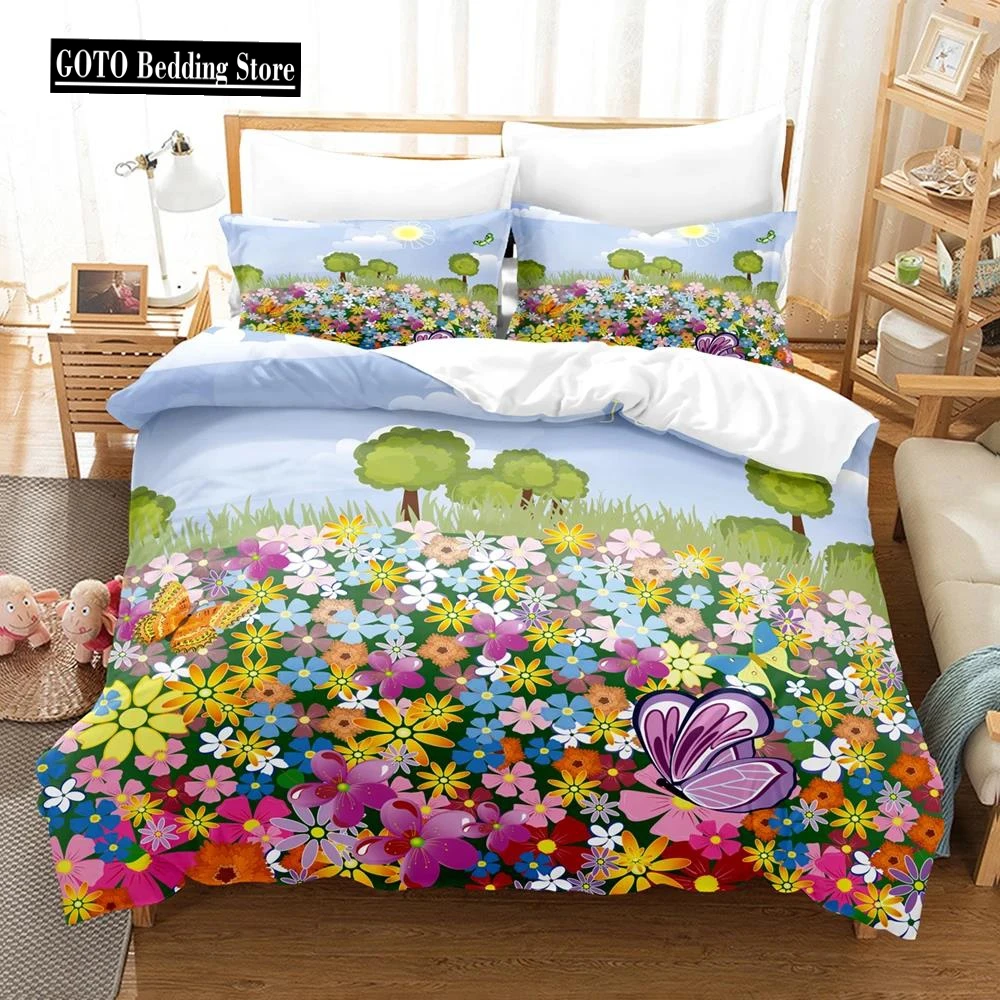 

Modern Simpli Princess Bedding 2/3pcs Freshness Duvet Cover Pillowcases Flower Girl Comforter Bedding Sets Bed Set Cover Single