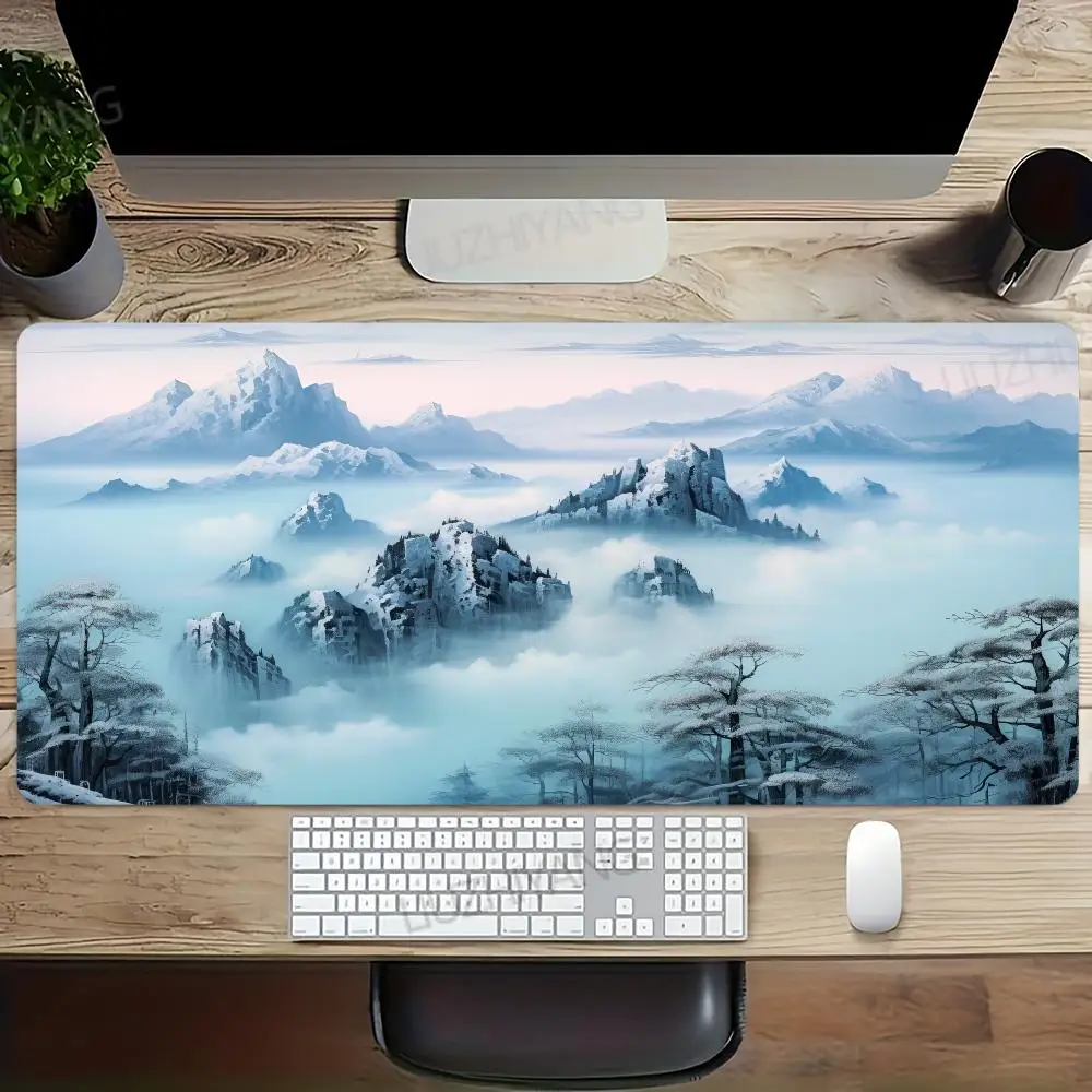 Scenery Mouse Pad Large Anti-Slip Rubber Game XXL MousePads Durable Desk mats Thick Seam Edge Suitable for Office and Gaming