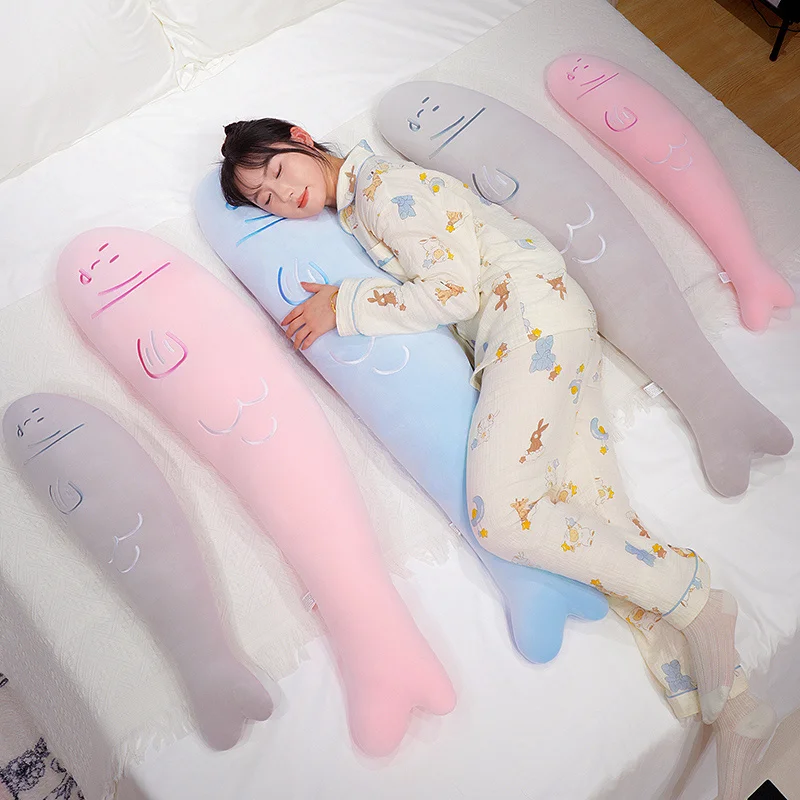 80/120 Cm Leuke Vis Kant Slapen Lichaam Pluche Kussen Zachte Cartoon Dier Pop Zwangerschap Slaap Been Grijper kussens Room Decor Gift