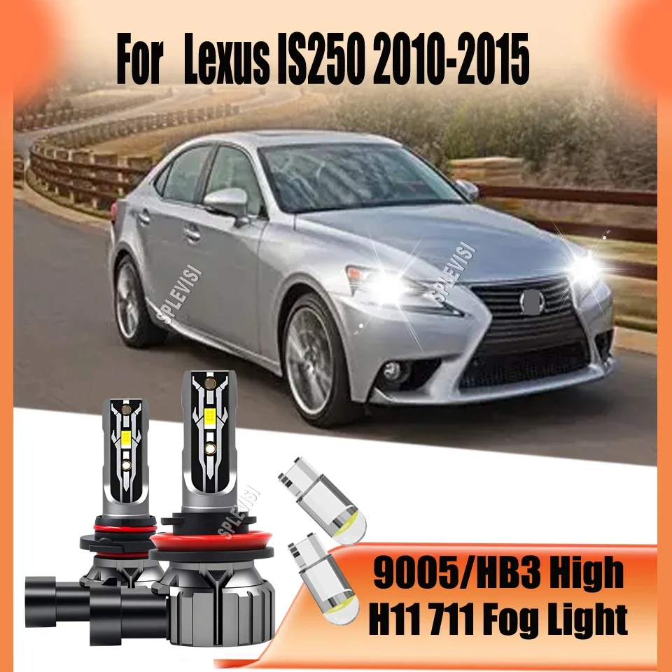 Professional & Premium Automotive Standard LED Headlight Fog Bulbs Conversion Kit For Lexus IS250 2010 2011 2012 2013 2014 2015