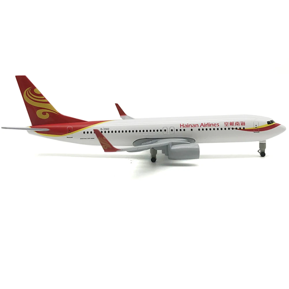 20cm Aircraft Boeing 737 Hainan Airlines B737 Alloy Airplane Children Gift for Collection Home Desk Decoration