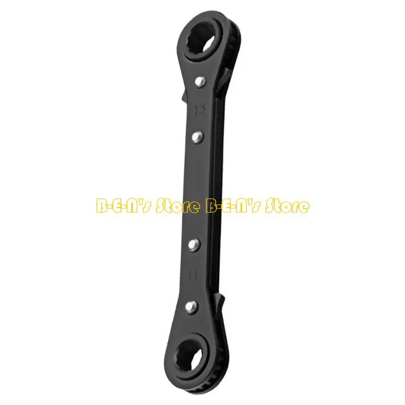 Y1AD Ratchet Wrench Spanner Tool Set Double Head Two Direction 6 to 21mm with Portable Holder for Automotive and Home Repairs