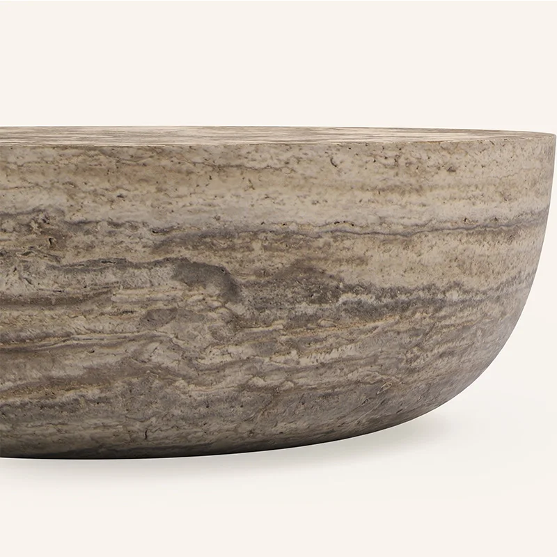 Luxury natural marble round coffee table modern living room furniture center table