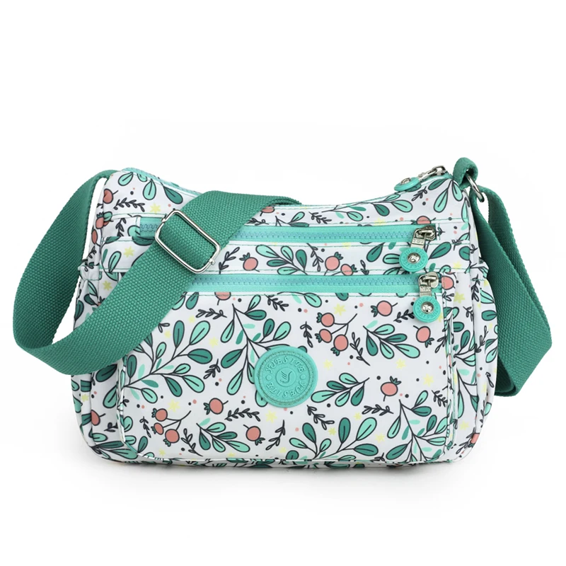 Borsa a tracolla da donna multistrato con stampa borsa a tracolla femminile di alta qualità borsa a tracolla in Nylon con fiore da donna 12 colori