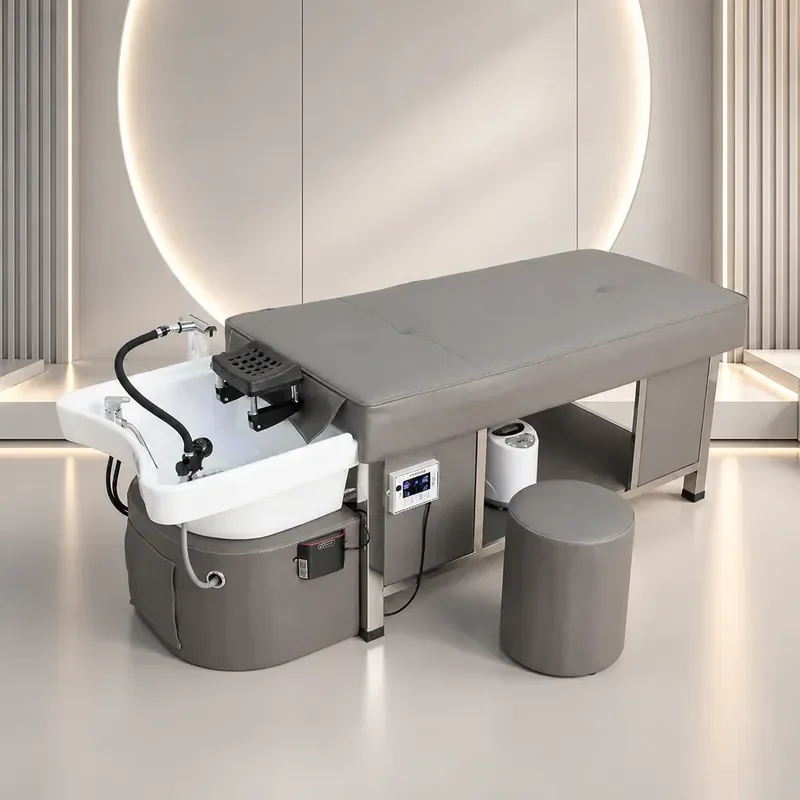 Bohore Ceramic Basin Shampoo Bed Hair Washing Station for Barber Shop and Beauty Massage Chair Wholesale
