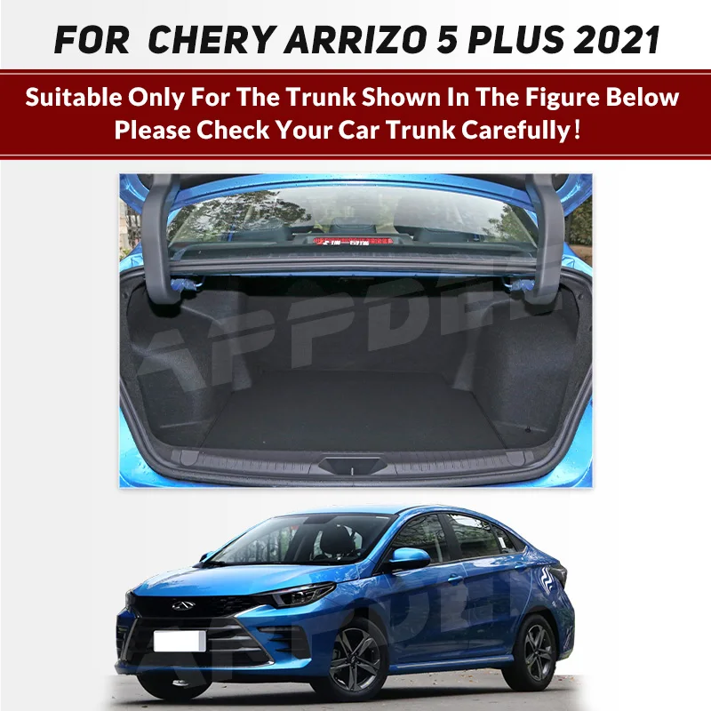 Auto Full Coverage Trunk Mat For Chery Arrizo 5 PLUS 2021 Car Boot Cover Pad Cargo Liner Interior Protector Accessories