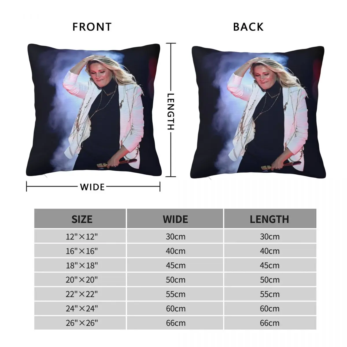 Helene Fischer Smooked In Darkness Square Pillowcase Polyester Linen Velvet Pattern Zip Decor Pillow Case Home Cushion Cover