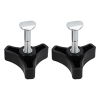 2pcs Plastic Triple-Cornered Triangles Knob Handle Replacement Parts Nut Screw For Lawn Mower Machine Bolt Screws