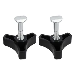 2pcs Plastic Triple-Cornered Triangles Knob Handle Replacement Parts Nut Screw For Lawn Mower Machine Bolt Screws