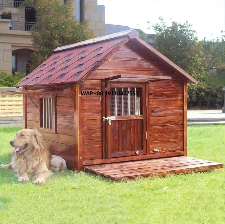 

Wholesale Luxurious Wooden Pet House of Real Wood Floor Outdoor Kennel