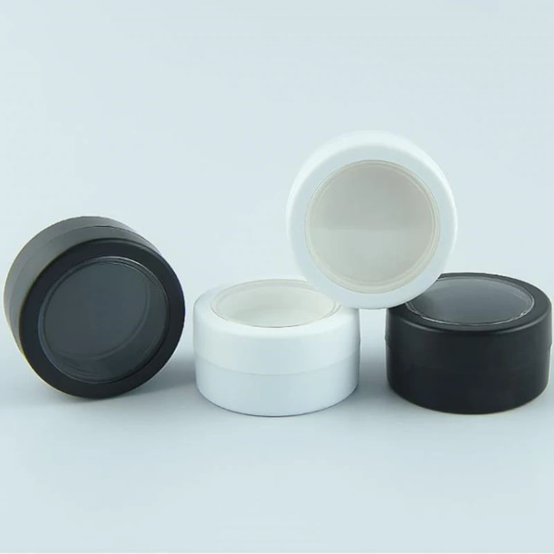 

200Pcs 2g PP Plastic Eyeshadow Box with Skylight Palette Round Cosmetics Travel Sub Container Small Sample Jar