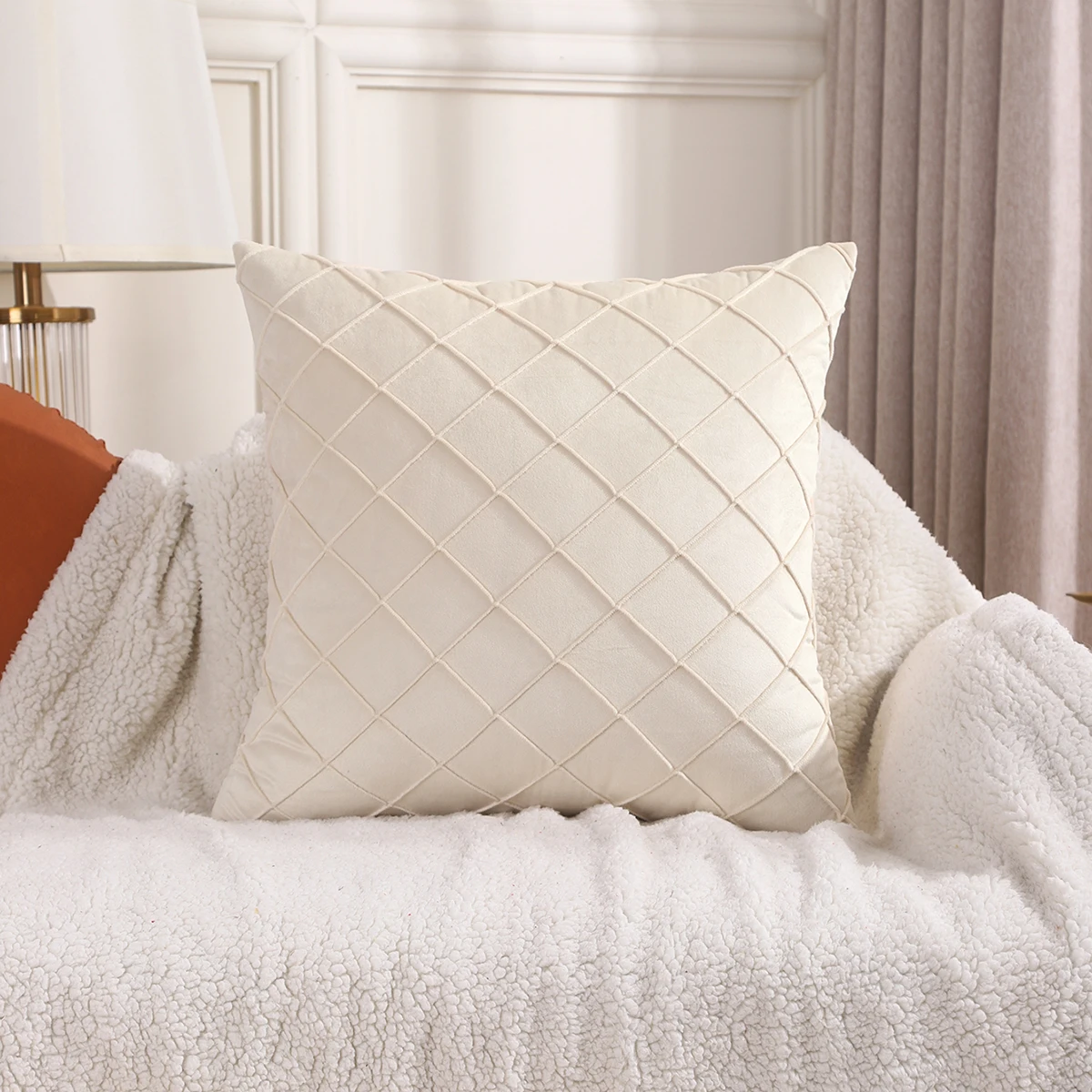 1 PC Velvet Decoration Throw Pillow Cover Home Living Room Sofa