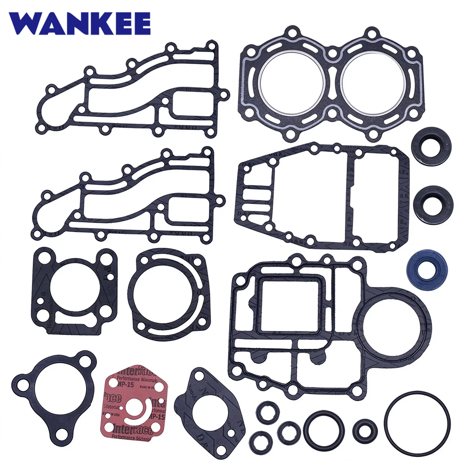 Power Head Gasket Kit 11410-93832 11410-93833 11410-93835 for Suzuki 2T Outboard Motor DT9.9 DT15