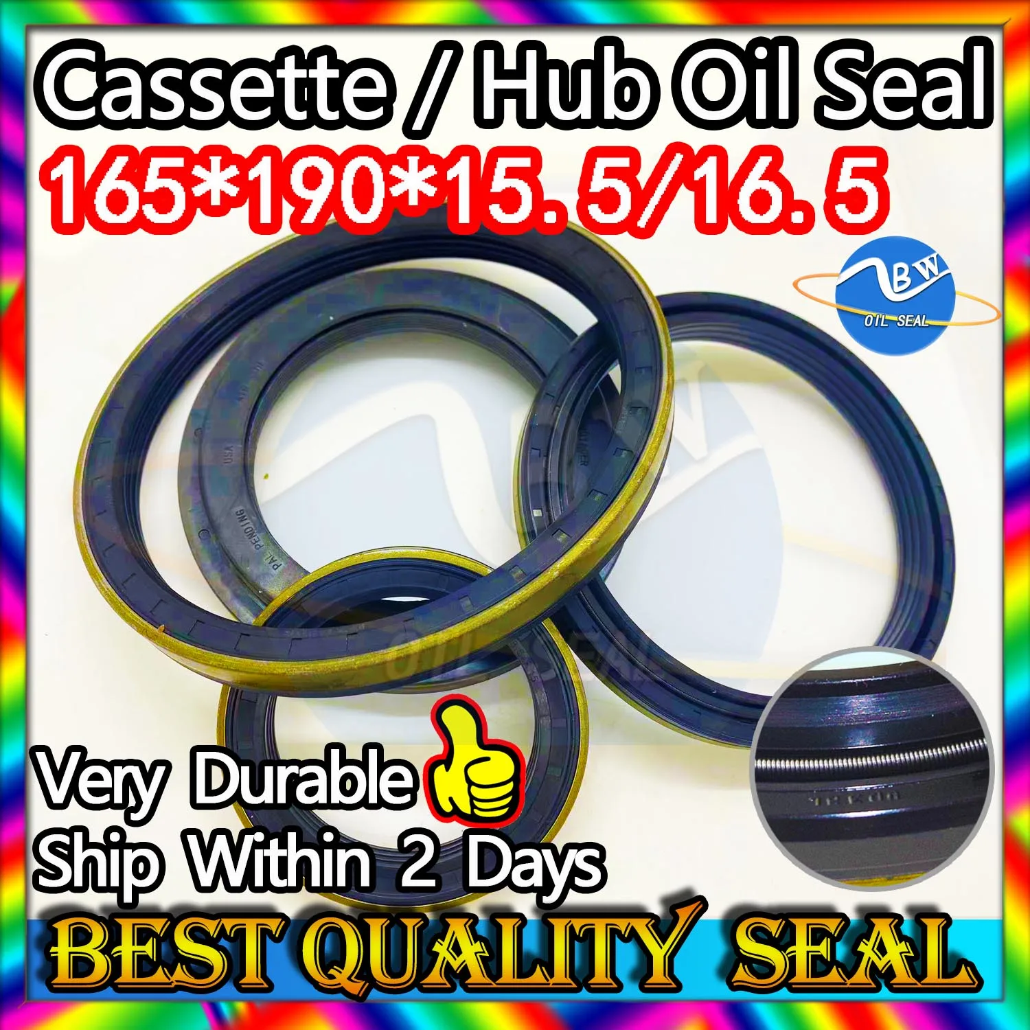 

Cassette Oil Seal 165*190*15.5/16.5 Hub Oil Sealing For Tractor Cat High Quality 165X190X15.5/16.5 Parts MOTOR Piston Rod Dust