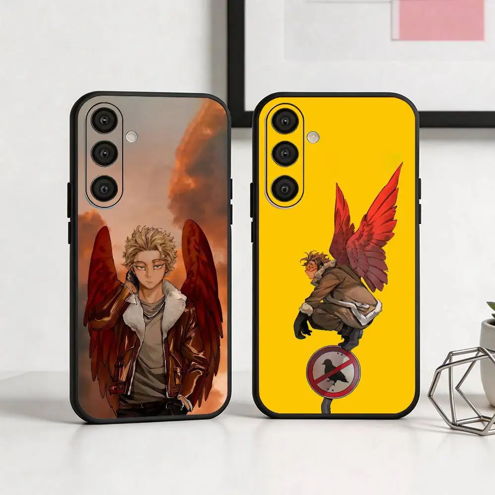 

M-My Hero Hawks Phone Case For Samsung A73,A21s,A22,A31,A32,A52,A53,A71,A80,Soft Black Shell