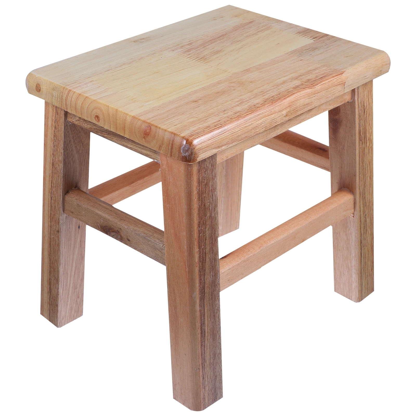 Sgabello in legno massello Panca quadrata piccola Soggiorno per bambini Camera da letto per bambini Scarpe per riporre Facile da trasportare Pulito Multifunzione basso