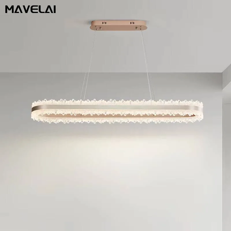 

Simple Led Restaurant Pendant Lights 2026 New Atmospheric One-word Dining Table Bar Chandelier Modern Home Indoor Lighting Lamps