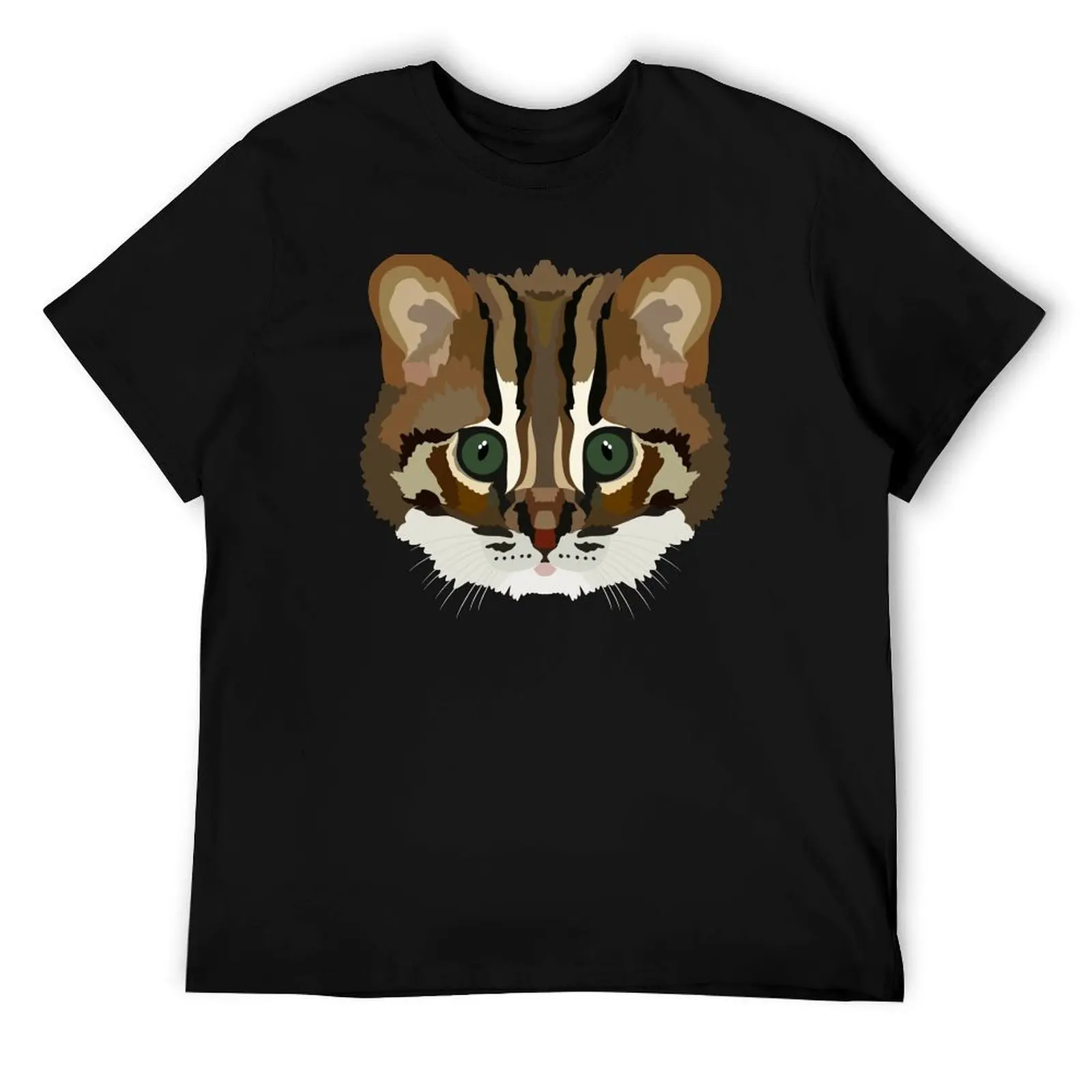 

R is for Rusty Spotted Cat T-Shirt man graphic t shirt man t shirt cotton high quality T-Shirt