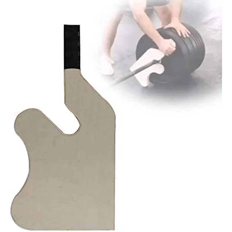 Wooden Mini Deadlift Barbell Jack, Compact and Portable with Non-Slip Handle for Loading Unloading Changing Weight Plates