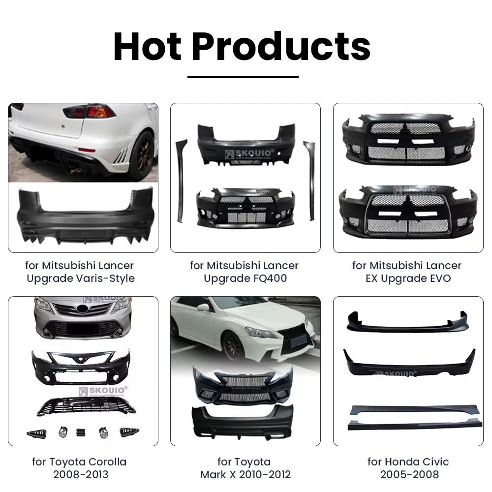 For Mitsubishi Lancer Upgraded Varis Rod Bumper Housing SKOUIO-GZ-09 Automotive Front Bumper Cover Case