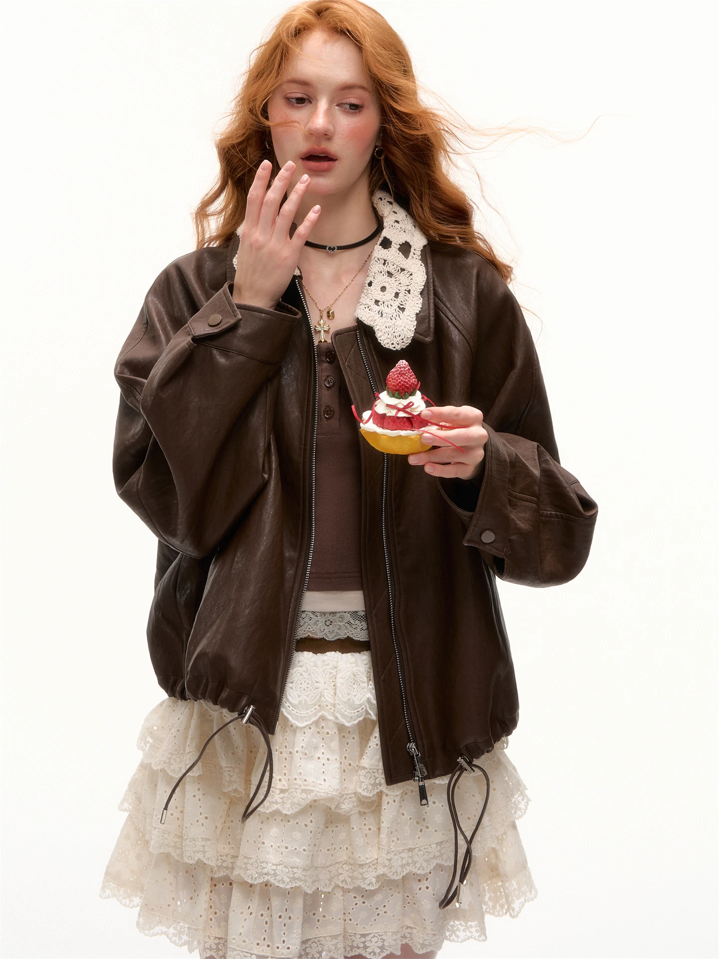 Jaqueta de Corduroy Feminina Casual com Zíper Destacável e Cor Pura, Estilo Fashion