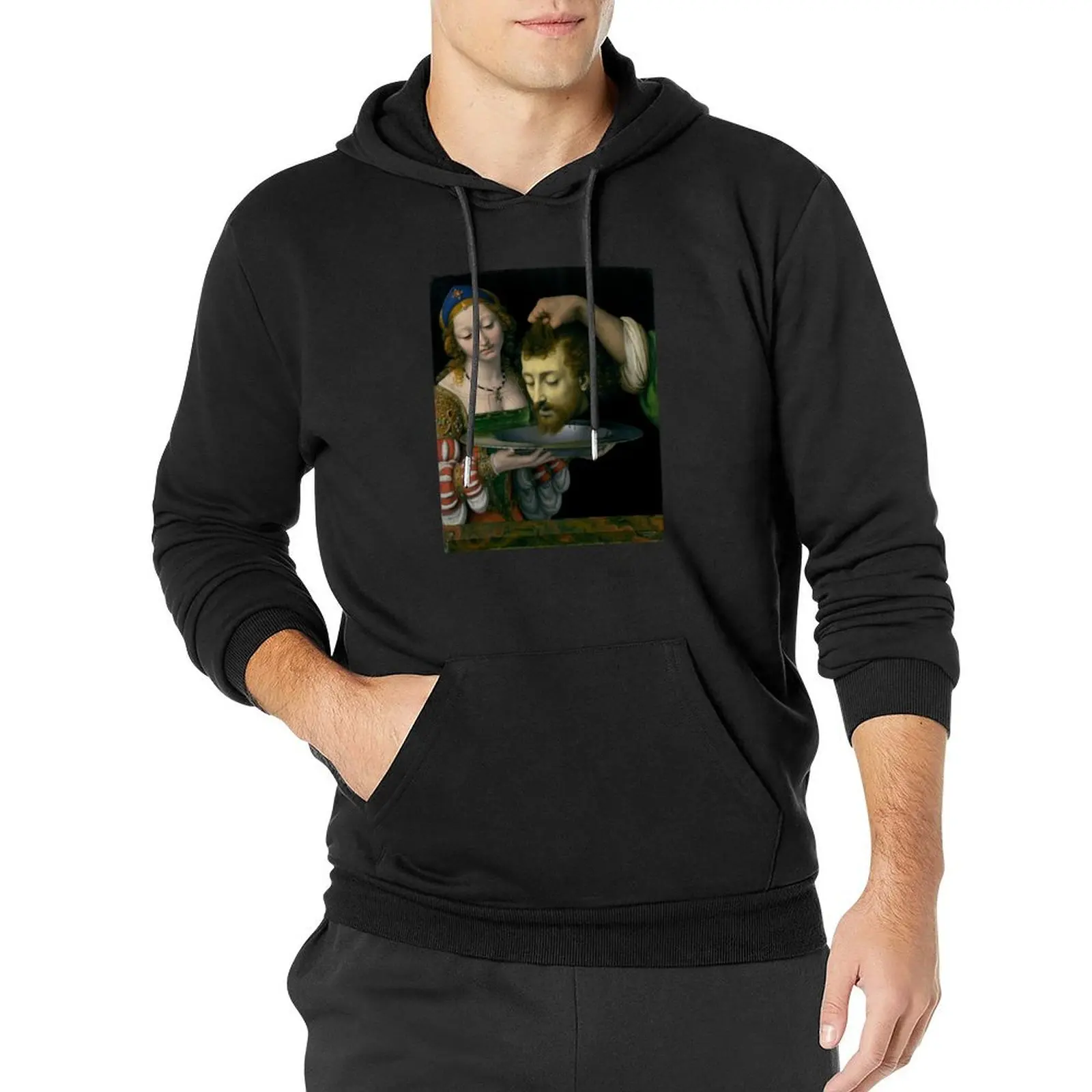 

Salome with the Head of Saint John the Baptist - Andrea Solario Pullover Hoodie men wear men's hoodies