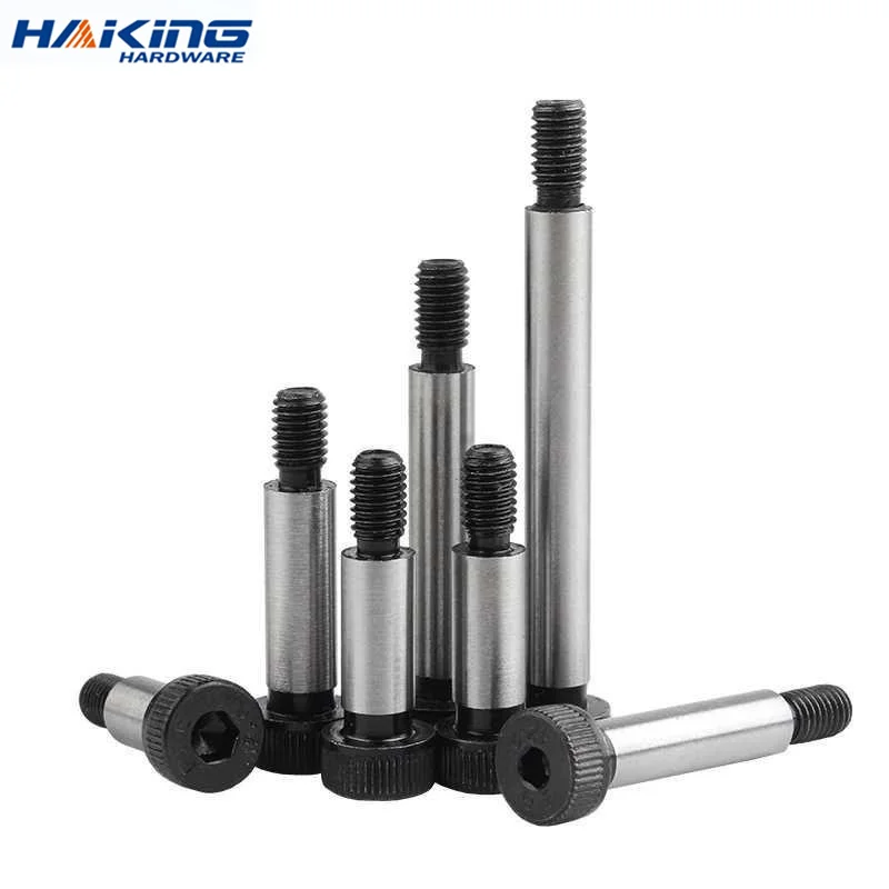 2Pcs/lot M5 M6 M8 M10 Diameter= 6 8 10 12mm Grade 12.9 Steel Hex Hexagon Socket Cap Head Shoulder Roller Bearing Screw Bolt